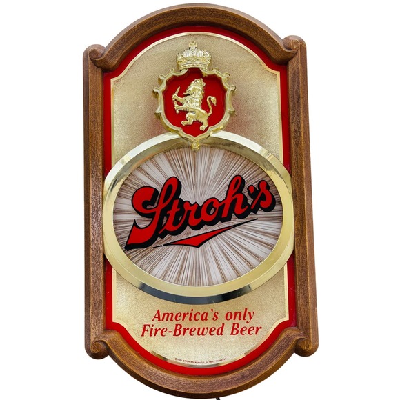 Vintage Stroh's Beer Light Up Sign - Picture 1 of 4